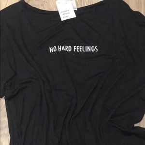 No Hard Feelings Long Tee with Slits